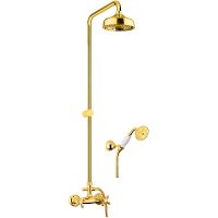 Товар: Душевая система Webert Armony Золото арт-AM760405010 - фото 1 Душевая система Webert Armony Золото арт-AM760405010 — фото 1, Душевые стойки