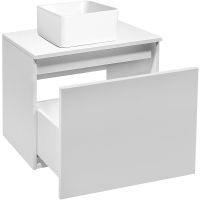 Тумба под раковину Runo Бари 50 подвесная Белая арт-00-00001472 — фото 3, Тумбы под раковину