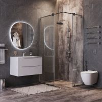 Зеркало Bond Circle 80x80 с подсветкой с бесконтактным выключателем арт-M37ZE-8080 — фото 3, Зеркала в ванную комнату