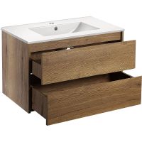 Тумба под раковину Vincea Gio 80 подвесная T.Oak арт-VMC-2G800TO — фото 3, Тумбы под раковину