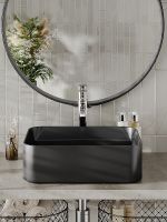 Раковина-чаша Orange 46 Черная матовая арт-B02-460mb — фото 9, Раковины накладные