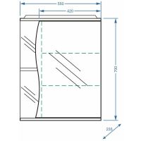 Товар: Зеркальный шкаф Stella Polar Волна Верея 55 с подсветкой Белый арт-SP-00000041 - фото 4 Зеркальный шкаф Stella Polar Волна Верея 55 с подсветкой Белый арт-SP-00000041 — фото 4, Зеркальные шкафы в ванную