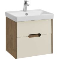 Тумба под раковину Aquaton Оливия 55 подвесная Бежевый Дуб Веллингтон арт-1A254201OLVG0 — фото 1, Тумбы под раковину