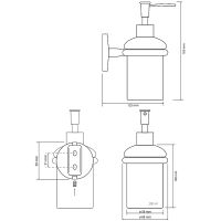 Дозатор для жидкого мыла Bemeta Nox Черный матовый арт-102408020 — фото 2, Дозаторы