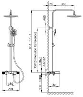 Товар: Душевая система Vincea Desire с термостатом Хром арт-VSFS-1D1TCH - фото 9 Душевая система Vincea Desire с термостатом Хром арт-VSFS-1D1TCH — фото 9, Душевые стойки