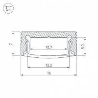 Профиль алюминиевый Arlight Slim накладной для контурной подсветки Черный арт-037110 — фото 3, Профили для светодиодных лент