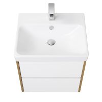 Тумба под раковину Aquaton Сканди 70 подвесная Белый Дуб рустикальный арт-1A251801SDZ90 — фото 5, Тумбы под раковину