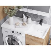 Тумба под раковину Aquaton Лондри 105 Дуб Сантана без фасада арт-1A267001LH0C0 — фото 9, Тумбы под раковину