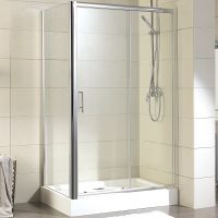 Душевой уголок Aquanet Delta NPE1131 160х90 профиль Хром стекло прозрачное арт-273609 — фото 1, Прямоугольные душевые уголки