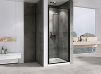 Душевая дверь Abber Sonnenstrand 80 профиль Черный стекло прозрачное арт-AG04080B — фото 2, Распашные душевые двери