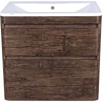 Тумба под раковину Style Line Атлантика Люкс Plus 80 подвесная Старое дерево арт-ЛС-00000664 — фото 1, Тумбы под раковину