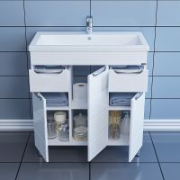 Тумба под раковину СанТа Родос 80 Белая арт-206015 — фото 5, Тумбы под раковину