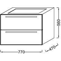 Тумба под раковину Jacob Delafon Struktura 80 подвесная Ореховое дерево арт-EB1277-E16 — фото 3, Тумбы под раковину