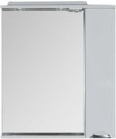 Зеркало со шкафом Aquanet Гретта 75 с подсветкой R Венге Белое арт-173995 — фото 3, Зеркальные шкафы в ванную