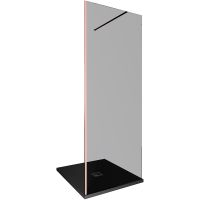 Душевая перегородка Allen Brau Infinity 1 80 профиль Медь браш стекло тонированное арт-3.21006.60.T — фото 4, Душевые перегородки