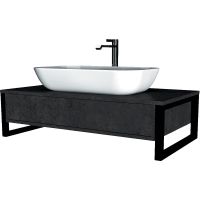 Тумба под раковину 1MarKa Grunge Loft 70П подвесная Бетон темно-серый арт-Ц0000015939 — фото 1, Тумбы под раковину