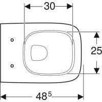 Унитаз Geberit Renova Nr.1 Comprimo New подвесной без сиденья Белый арт-206145000 — фото 5, Подвесные унитазы