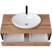 Тумба под раковину 1MarKa Grunge Loft 70П подвесная Дуб Вотан арт-Ц0000015940 — фото 2, Тумбы под раковину