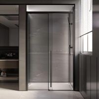 Душевая дверь Veconi Premium Trento PTD-30B 150 профиль Черный матовый стекло прозрачное арт-PTD30-B-150-01-C4 — фото 3, Раздвижные душевые двери