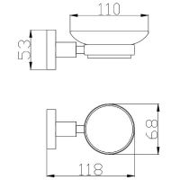 Мыльница Rav Slezak Colorado Серый металлик глянцевый арт-COA0300MGL — фото 2, Мыльницы