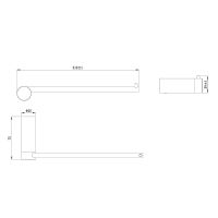 Товар: Полотенцедержатель Raiber Graceful Черный матовый арт-RPB-80004 - фото 3 Полотенцедержатель Raiber Graceful Черный матовый арт-RPB-80004 — фото 3, Полотенцедержатели
