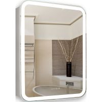 Зеркальный шкаф Creto Attento 60 с подсветкой Белый арт-18-840140A — фото 1, Зеркальные шкафы в ванную