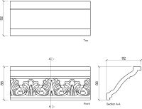 Товар: Карниз Европласт 2000x88x92 мм арт-1.50.198 - фото 3 Карниз Европласт 2000x88x92 мм арт-1.50.198 — фото 3, Карнизы