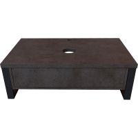 Тумба под раковину 1MarKa Grunge Loft 70П подвесная Бетон темно-серый арт-Ц0000015939 — фото 3, Тумбы под раковину