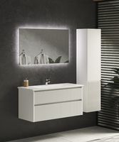 Шкаф пенал SanVit Рольф 32 подвесной Белый глянец арт-prolf — фото 3, Пеналы для ванной комнаты