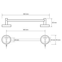 Полотенцедержатель Bemeta Omega Хром арт-104104022 — фото 2, Полотенцедержатели