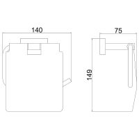 Держатель туалетной бумаги Belz B902 с крышкой Хром арт-B90203 — фото 2, Держатели туалетной бумаги