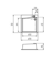 Кухонная мойка Aquaton Парма 47 Графит арт-1A713032PM210 — фото 3, Кухонные мойки