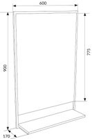 Зеркало 1MarKa Grunge Loft 60П Черное арт-Ц0000007990 — фото 4, Зеркала в ванную комнату