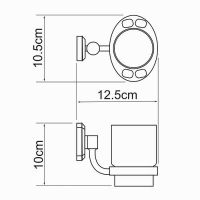Стакан для зубных щеток WasserKRAFT Oder Хром арт-K-3028 — фото 3, Стаканы для зубных щеток