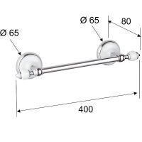 Полотенцедержатель Remer Epoca Хром арт-EP40CR — фото 2, Полотенцедержатели