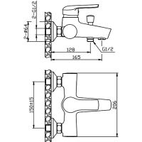 Смеситель для ванны Orange Tony Хром арт-M54-100cr — фото 4, Смеситель для ванны