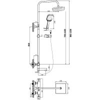 Душевая система Orange Черная арт-T02S4-911b — фото 10, Душевые стойки