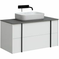 Тумба под раковину Allen Brau Reality 100 подвесная Белая матовая арт-1.32007.WM — фото 1, Тумбы под раковину