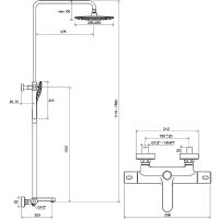 Товар: Душевая система Ravak Termo 300 Хром арт-X070163 - фото 3 Душевая система Ravak Termo 300 Хром арт-X070163 — фото 3, Душевые стойки