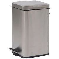 Ведро для мусора Nofer Нержавеющая сталь матовая арт-09111.12.S — фото 1, Мусорные ведра