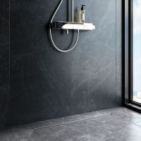 Душевой лоток AM.PM MasterFlow 80 с решеткой Хром матовый Slim line арт-W01SC-S11-080-05SB — фото 9, Душевые лотки