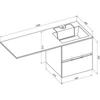 Товар: Тумба под раковину Aquanet Алвита 120 R подвесная Белая арт-243660 - фото 9 Тумба под раковину Aquanet Алвита 120 R подвесная Белая арт-243660 — фото 9, Тумбы под раковину