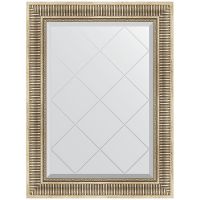 Зеркало Evoform Exclusive-G 90х67 с гравировкой в багетной раме - Серебряный акведук 93 мм арт-BY 4110 — фото 1, Зеркала в ванную комнату