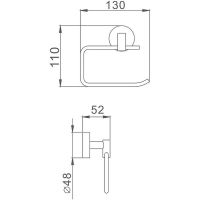 Держатель туалетной бумаги Haiba Хром арт-HB1703-3 — фото 2, Держатели туалетной бумаги