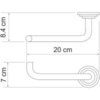 Держатель туалетной бумаги WasserKRAFT Ammer Хром матовый арт-K-7096 — фото 3, Держатели туалетной бумаги