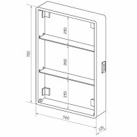 Товар: Зеркальный шкаф Континент Elliott LED 60 L с подсветкой Белый арт-МВК017 - фото 15 Зеркальный шкаф Континент Elliott LED 60 L с подсветкой Белый арт-МВК017 — фото 15, Зеркальные шкафы в ванную
