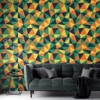 Обои Andrea Rossi Arlequin Винил на флизелине (1,06*10,05) Разноцветный, Геометрия арт-54307-7 — фото 2, Обои для стен