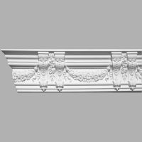 Товар: Карниз Decomaster 2400x130x110 мм арт-95092 - фото 1 Карниз Decomaster 2400x130x110 мм арт-95092 — фото 1, Карнизы