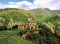 Фреска Ortograf Горы 30921 Фактура бархат FX Флизелин (3,7*2,7) Зеленый/Голубой/Бежевый, Горы/Замки/Пейзаж арт-30921 (бархат FX) — фото 2, Фрески