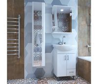 Зеркальный шкаф Mixline Классик 55 L Белый арт-525512 — фото 2, Зеркальные шкафы в ванную